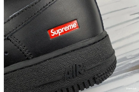 Black  Air Supreme CU9225-001 Force Low 1 Nike  0124